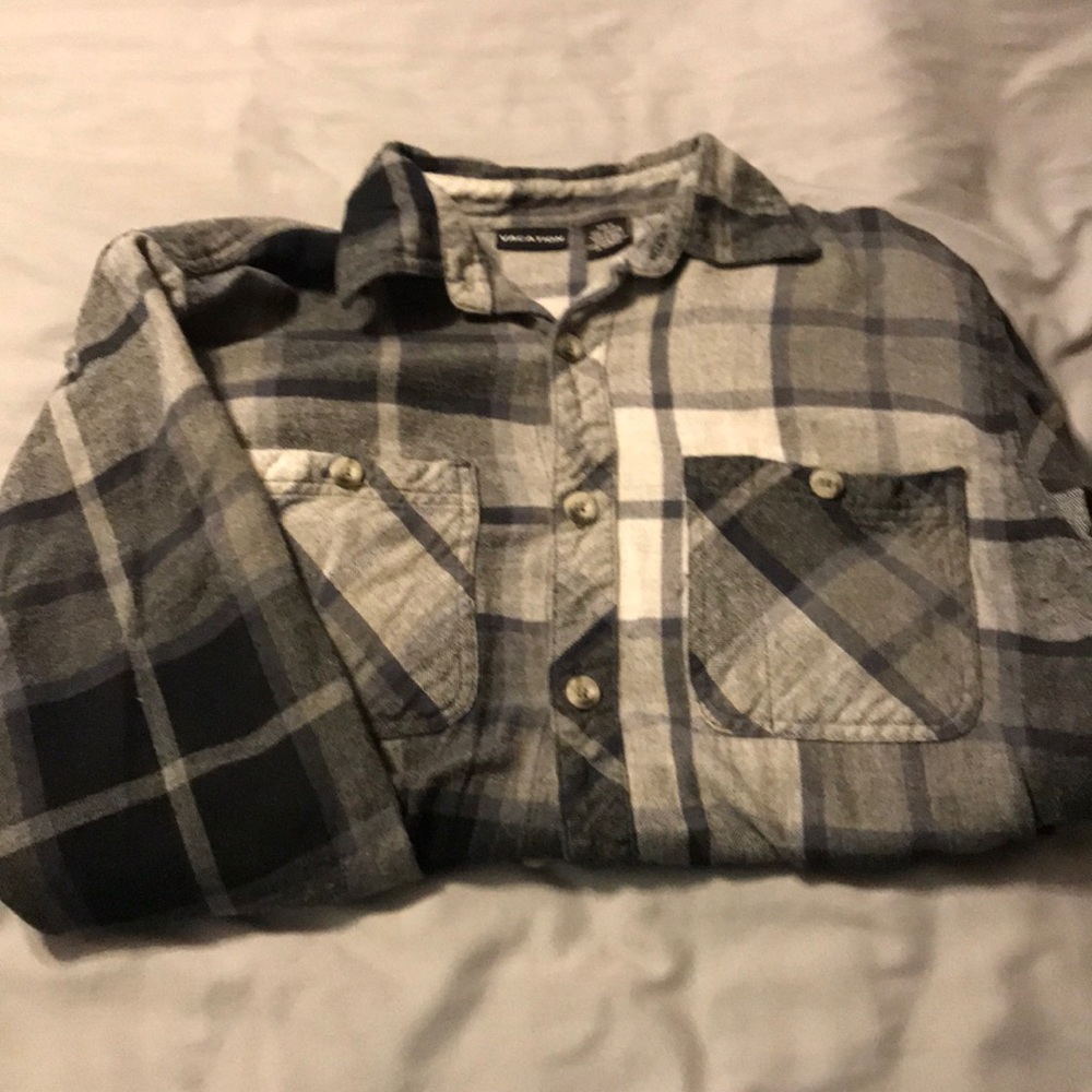 Flannel Shirt - Size Medium - Grey/Charcoal
